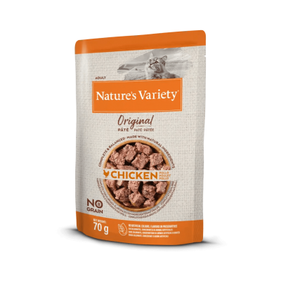 NATURE'S VARIETY ORIGINAL GATO WET NO GRAIN FRANGO  ( 12X70G)