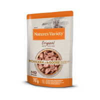 NATURE'S VARIETY ORIGINAL GATO WET NO GRAIN FRANGO COM GANSO  ( 12X70G)