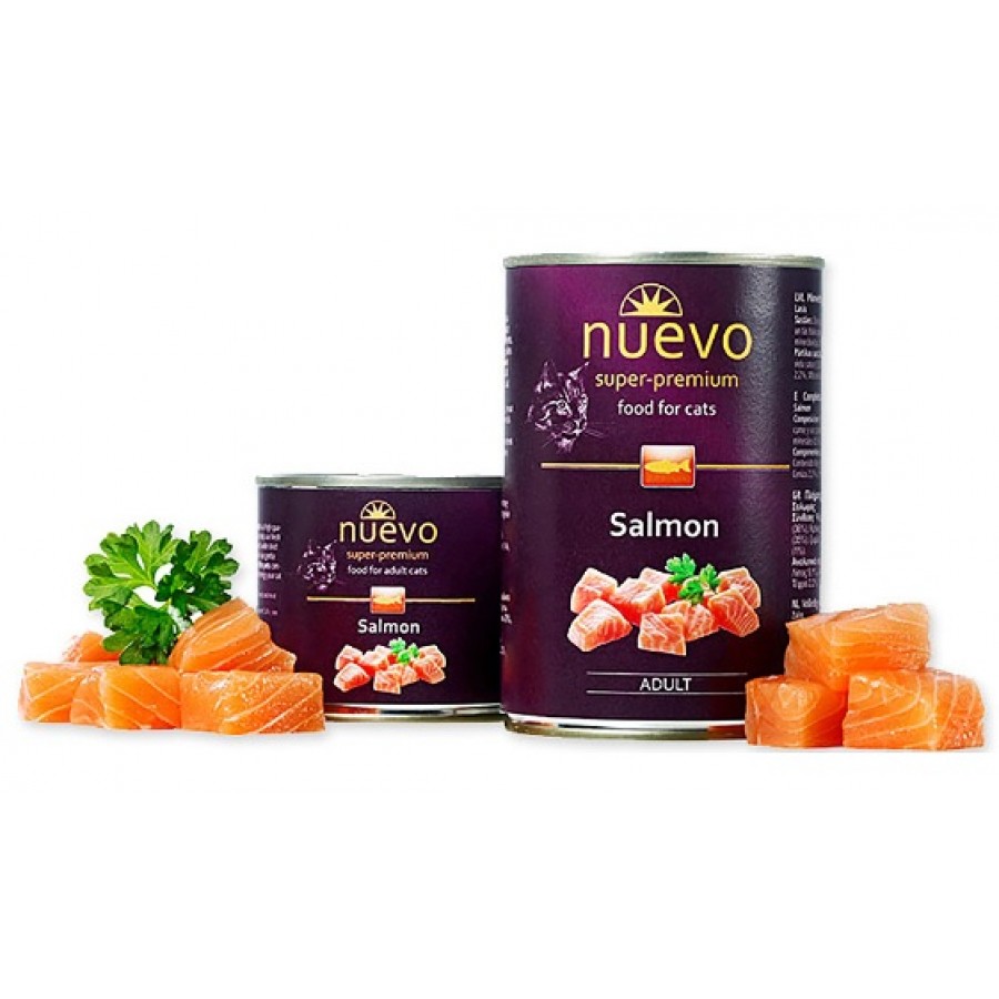 NUEVO GATO ADULTO WET SALMÃO - LATA 400G NUEVO GATO ADULTO WET SALMÃO - LATA 400G