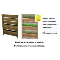 FLOREIRA VERTICAL EM MADEIRA 15X80X120CM FLOREIRA VERTICAL EM MADEIRA 15X80X120CM