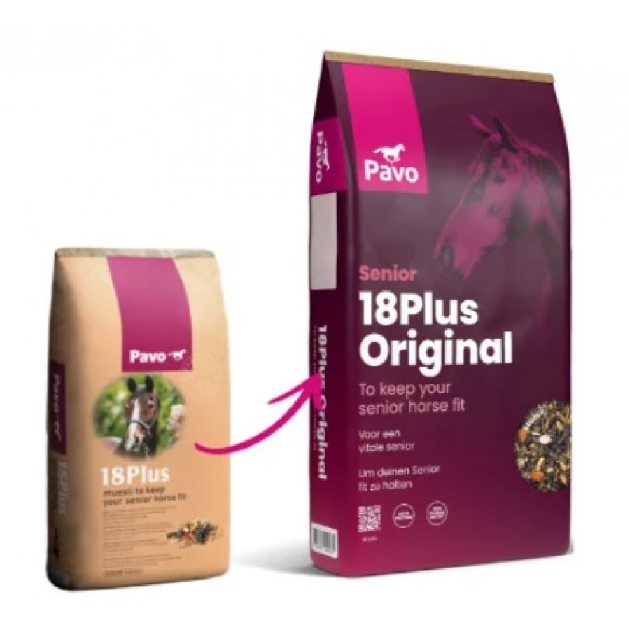 PAVO RAÇAO CAVALOS 18 PLUS -  SACO 15 KILOS