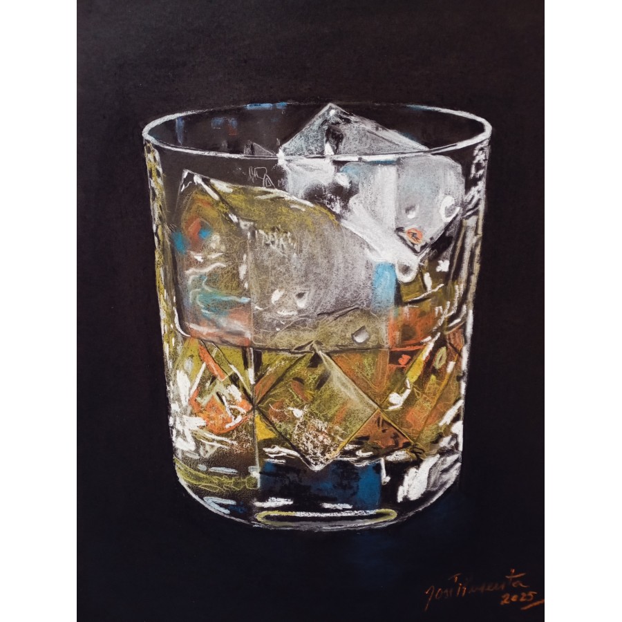 PINTURA COPO DE WHISKY COM GELO PINTURA COPO DE WHISKY COM GELO
