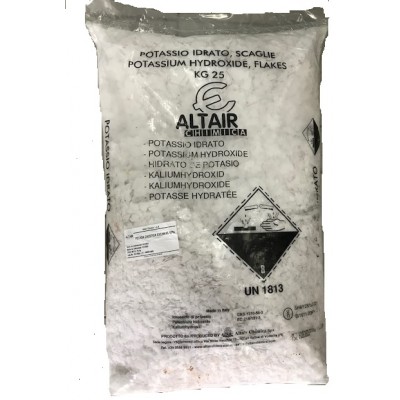 HIDROXIDO DE POTASSIO SOLIDO 90%    - SC 25 KILOS