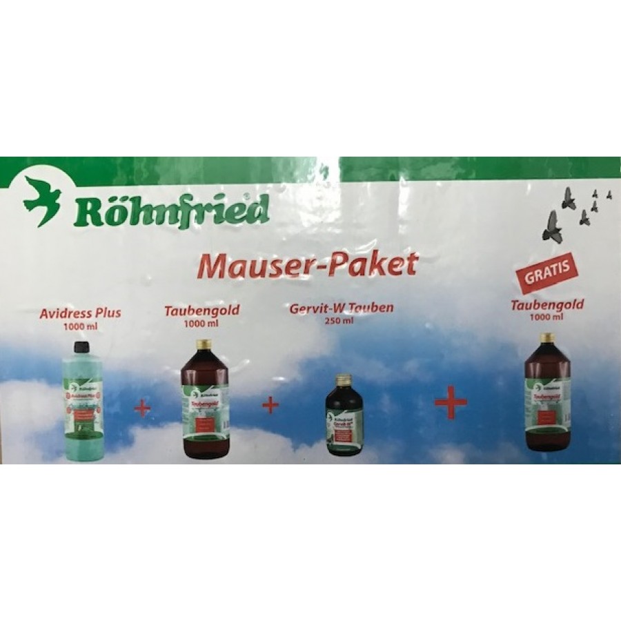 ROHNFRIED PACK MUDA ( 2XTAUBENGOLD- LT + 1XAVIDRESS- LT + 1XGERVIT-W - 250 ML ) ROHNFRIED PACK MUDA ( 2XTAUBENGOLD- LT + 1XAVIDRESS- LT + 1XGERVIT-W - 250 ML )