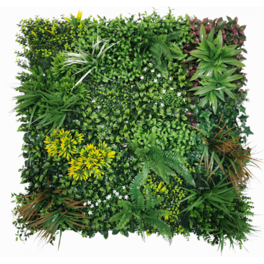 JARDIM VERTICAL ARTIFICIAL MODELO SPRING GARDEN-100X100CM JARDIM VERTICAL ARTIFICIAL MODELO SPRING GARDEN-100X100CM