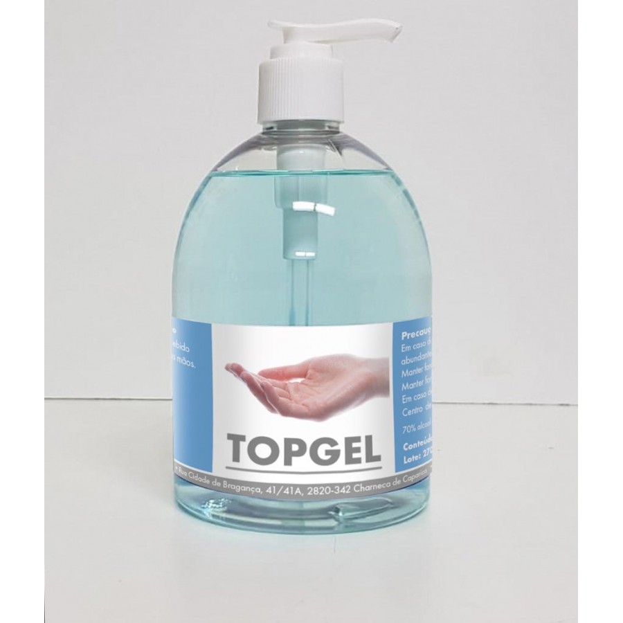 TOPGEL - GEL DESINFECTANTE PARA MÃOS - 500ML TOPGEL - GEL DESINFECTANTE PARA MÃOS - 500ML