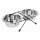 TRIXIE SUPORTE DUPLO C/ 2 COMEDOUROS EM INOX 0.2LT