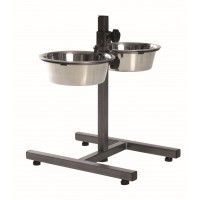 TRIXIE SUPORTE + 2 COMEDOUROS INOX 1,8 LT