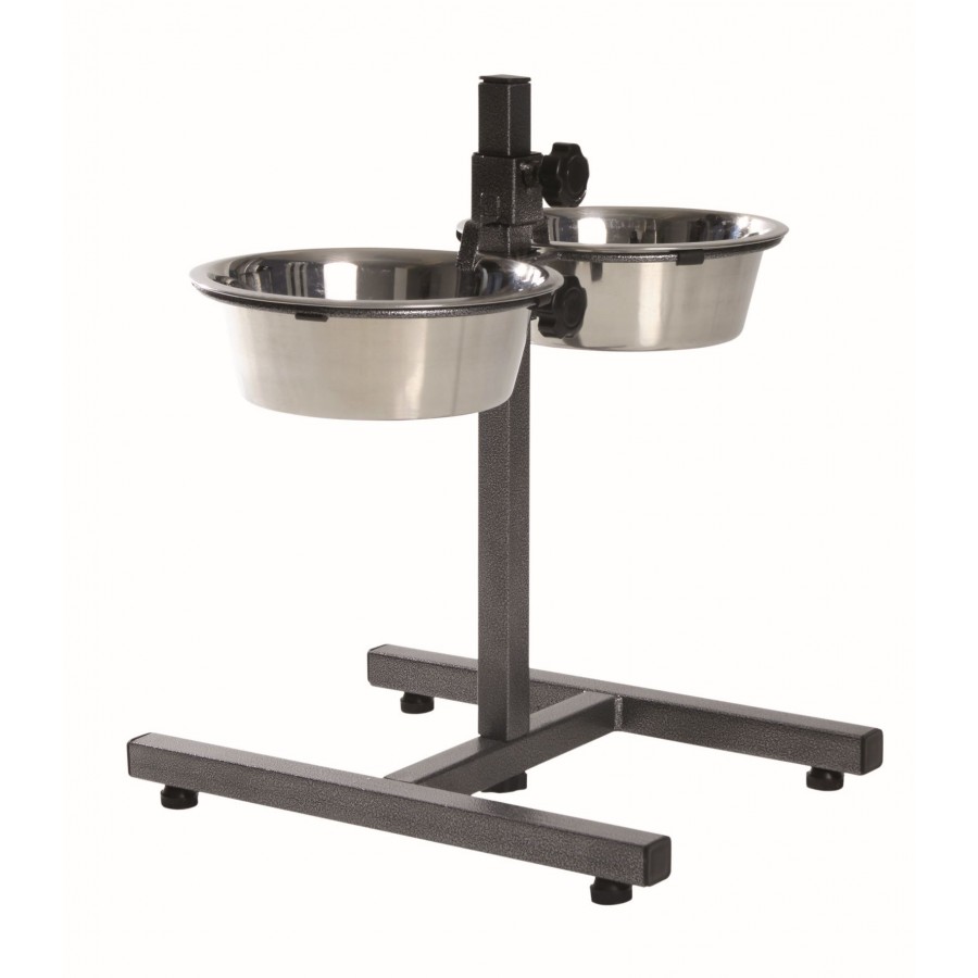 TRIXIE SUPORTE + 2 COMEDOUROS INOX 1,8 LT
