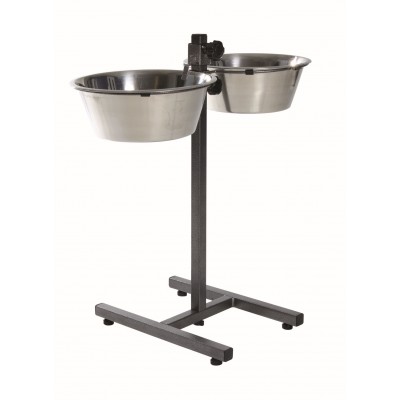 TRIXIE SUPORTE + 2 COMEDOUROS INOX 4,5 LT