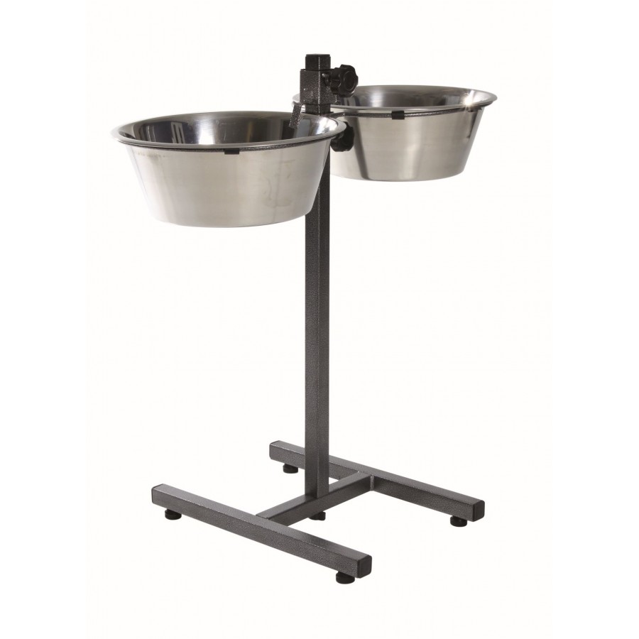 TRIXIE SUPORTE + 2 COMEDOUROS INOX 4,5 LT