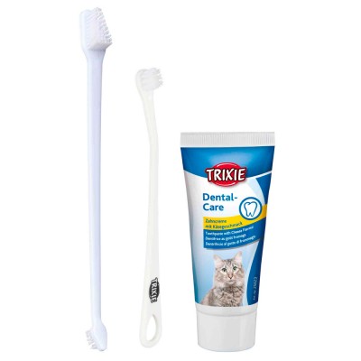TRIXIE CONJUNTO DE HIGIENE DENTARIA P/ GATOS