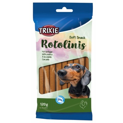 TRIXIE ROTOLINIS - STICKS C/ CARNE DE FRANGO 120 GR (12 unid.)