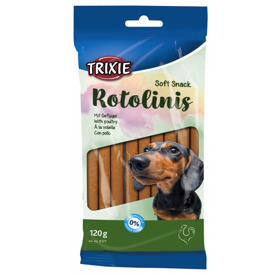 TRIXIE ROTOLINIS - STICKS C/ CARNE DE FRANGO 120 GR (12 unid.)