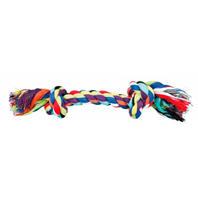 TRIXIE CORDA MULTICOLORIDA C/ 2 NÓS - 37 CM