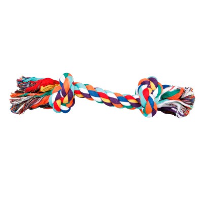 TRIXIE CORDA MULTICOLORIDA C/ 2 NÓS - 37 CM