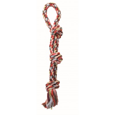 TRIXIE CORDA DUPLA MULTICOR C/3 NOS - 60 CM
