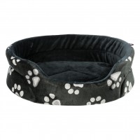 TRIXIE CAMA OVAL "JIMMY" (PRETO) 45X35 CM