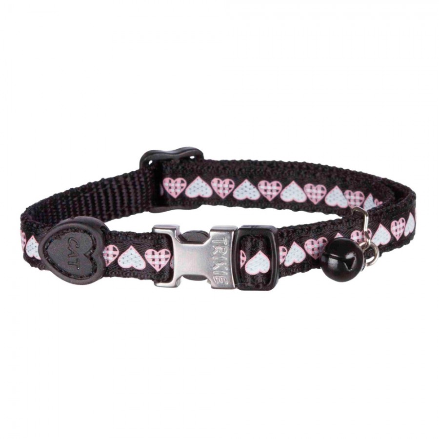 TRIXIE COLEIRA NYLON P/GATOS  "HEARTS"