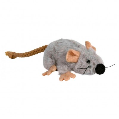 TRIXIE RATO EM PELUCIA C/CANIP P/GATOS - 7 CM