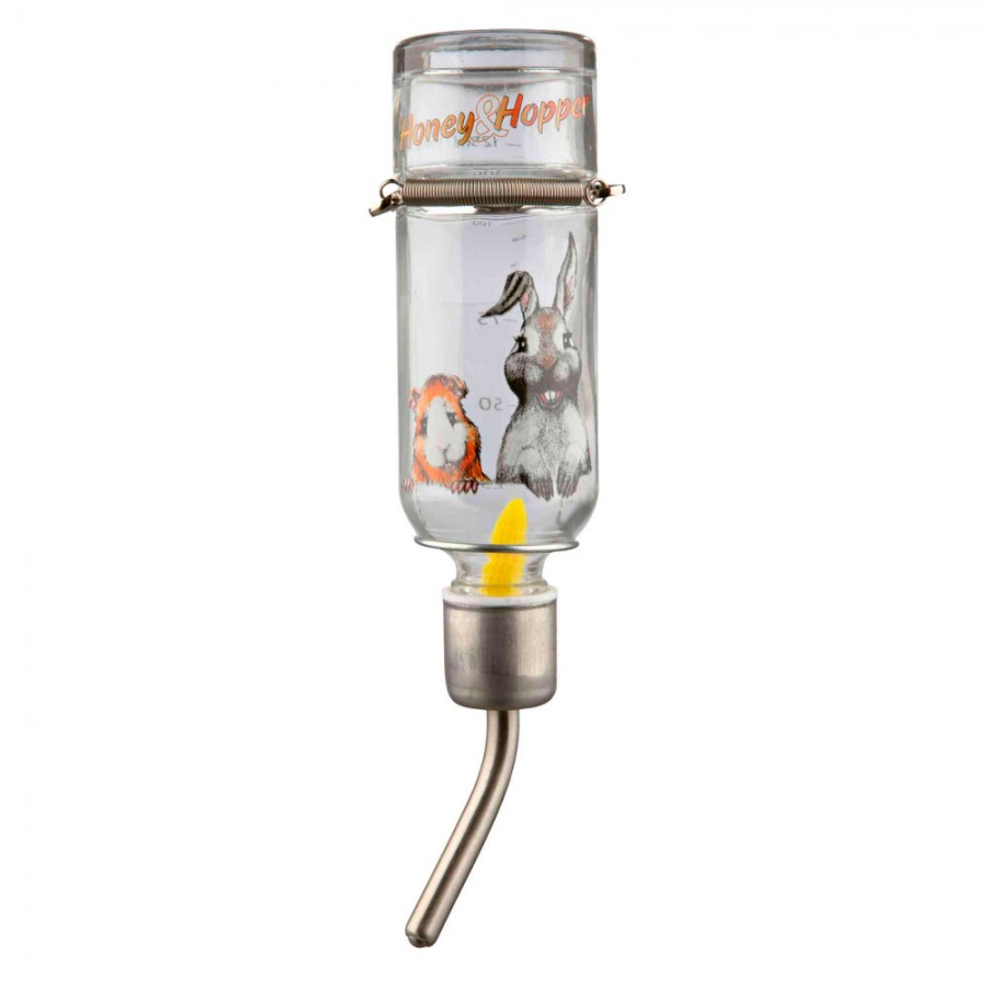 BEBEDOURO DE ESFERA EM VIDRO HONEY & HOPPER PARA HAMSTERS E RATOS - 125ML BEBEDOURO DE ESFERA EM VIDRO HONEY & HOPPER PARA HAMSTERS E RATOS - 125ML
