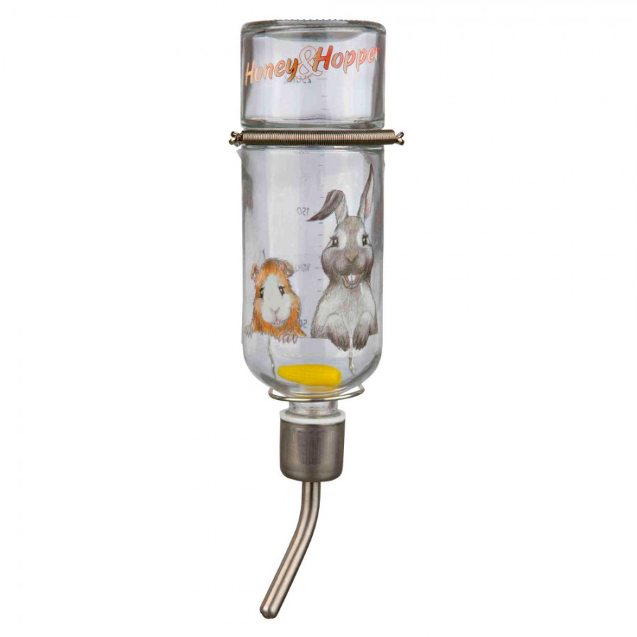BEBEDOURO DE ESFERA EM VIDRO HONEY & HOPPER PARA PORQUINHOS DA INDIA - 250ML