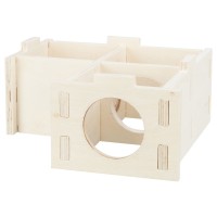 ABRIGO EM MADEIRA COM 3 DIVISORIAS (25X10X25) ABRIGO EM MADEIRA COM 3 DIVISORIAS (25X10X25)