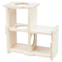 ABRIGO EM MADEIRA COM 3 DIVISORIAS (25X10X25) ABRIGO EM MADEIRA COM 3 DIVISORIAS (25X10X25)