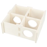 ABRIGO EM MADEIRA COM 4 DIVISORIAS (25X10X25) ABRIGO EM MADEIRA COM 4 DIVISORIAS (25X10X25)
