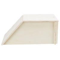 ABRIGO RAMPEADO BENT EM MADEIRA PARA COELHOS E PORQUINHOS DA ÍNDIA (40X18X23)