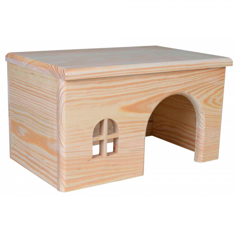 CASA EM MADEIRA DE PINHO PARA PORQUINHOS DA ÍNDIA (28X16X18) CASA EM MADEIRA DE PINHO PARA PORQUINHOS DA ÍNDIA (28X16X18)
