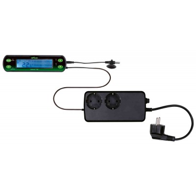 TERMOSTATO DIGITAL COM 2 CIRCUITOS PARA TERRÁRIO E AQUÁRIO