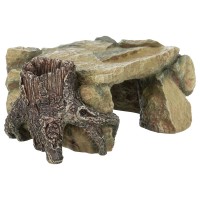 DECORAÇÃO PARA TERRÁRIO - PLATAFORMA ROCHOSA COM TRONCO DECORAÇÃO PARA TERRÁRIO - PLATAFORMA ROCHOSA COM TRONCO