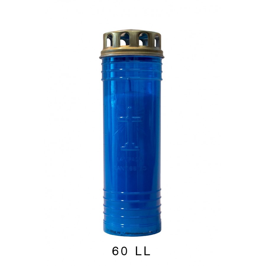 VELA CULTO EXTERNO 7 DIAS OU 60 LL AZUL