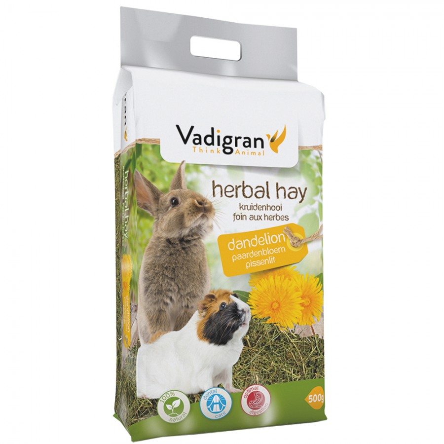 VADIBED - FENO NATURAL COM DENTE DE LEÃO PARA ROEDORES - 500GR VADIBED - FENO NATURAL COM DENTE DE LEÃO PARA ROEDORES - 500GR