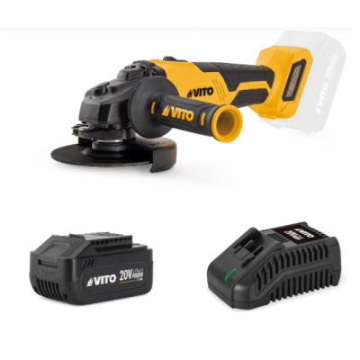 VITO REBARBADORA 125MM BRUSHLESS 20V COM CARREGADOR E BATERIA 4AH