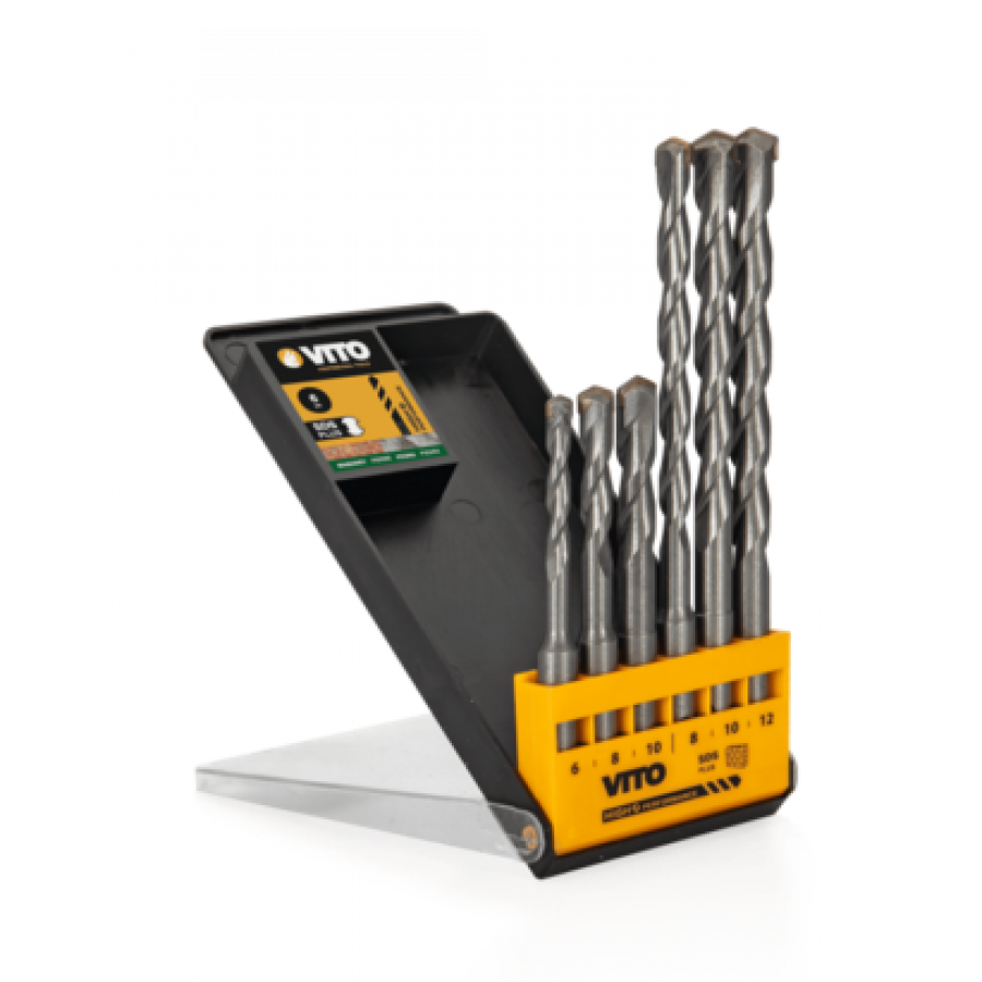 VITO CONJUNTO 6 BROCAS SDS-PLUS 6-12MM VITO CONJUNTO 6 BROCAS SDS-PLUS 6-12MM