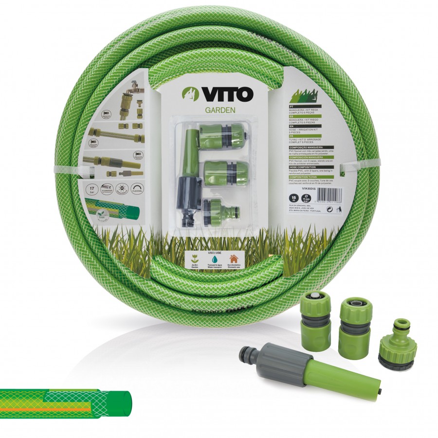 VITO KIT MANGUEIRA COMPLETO 19MM 3/4" - 15MT VITO KIT MANGUEIRA COMPLETO 19MM 3/4" - 15MT
