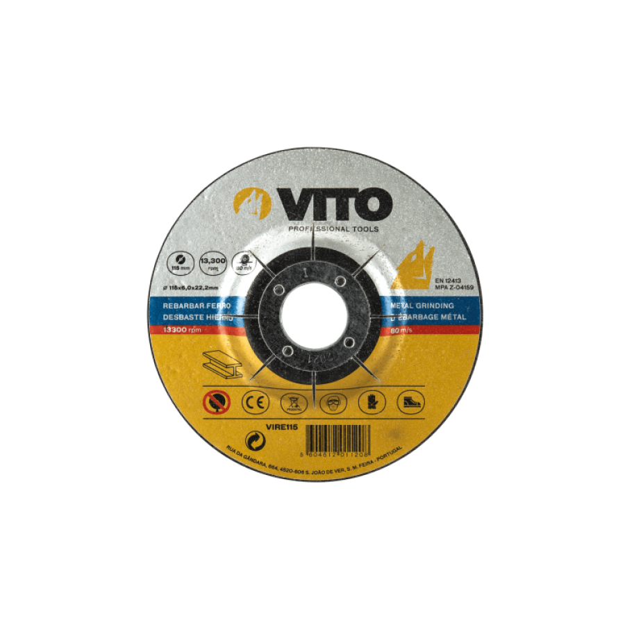 VITO DISCO REBARBAR FERRO 115 MM VITO DISCO REBARBAR FERRO 115 MM